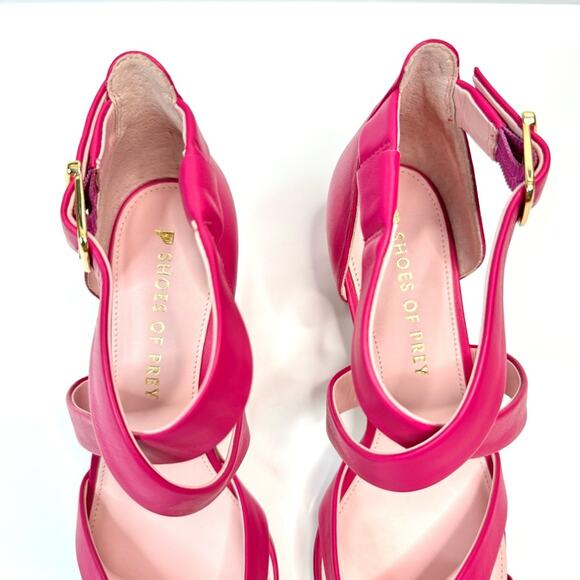 Shoes of Prey Pink Strappy Sandals Ankle Strap 2 inch Block Heels Size 7.5 New - Picture 6 of 16